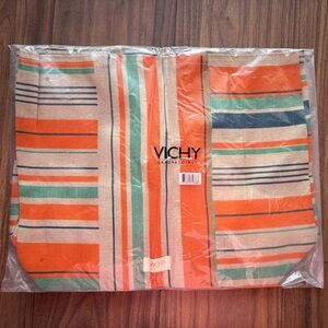 Vichy Striped Tote Bag NWT